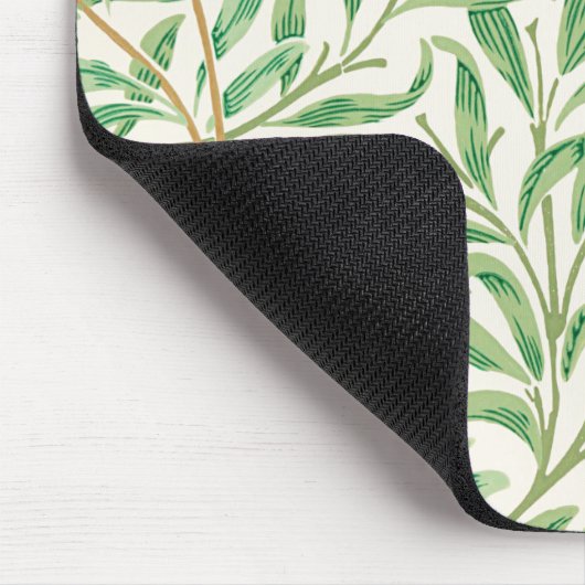 William Morris. Willow Bough.  groen Muismat (Hoek)
