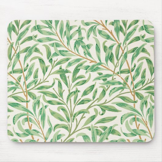 William Morris. Willow Bough.  groen Muismat (Voorkant)