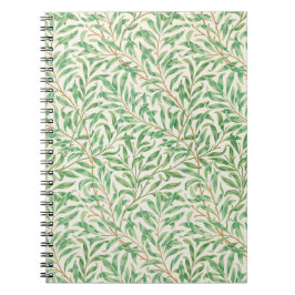 William Morris. Willow Bough. groen Notitieboek