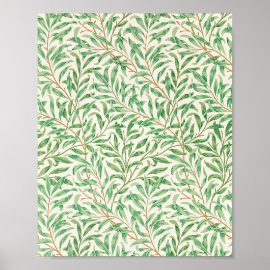 William Morris. Willow Bough.  groen Poster (Voorkant)