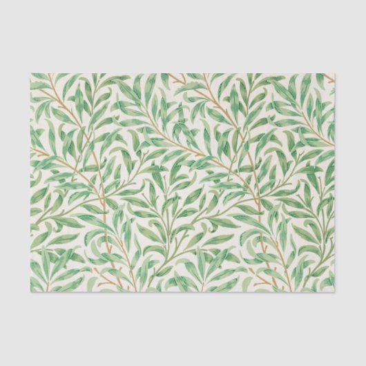 William Morris. Willow Bough.  groen Tissuepapier (Voorkant)