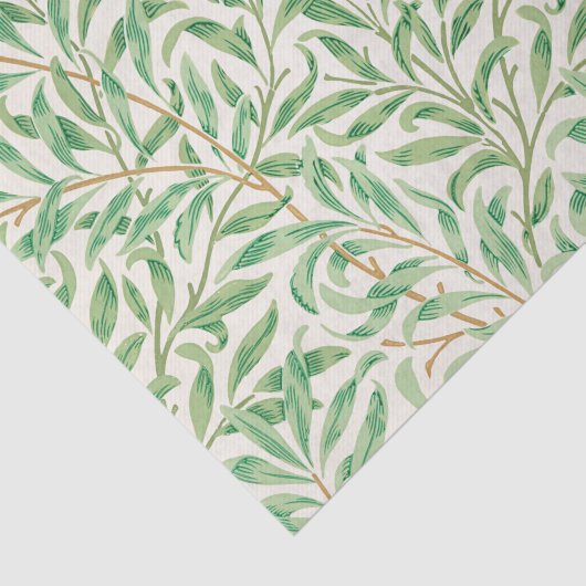 William Morris. Willow Bough.  groen Tissuepapier (Detail)