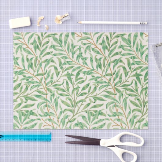 William Morris. Willow Bough.  groen Tissuepapier (Craft)