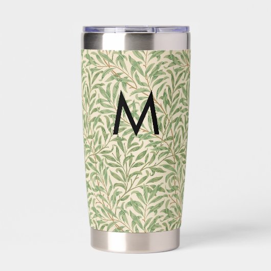 William Morris Willow Bough patroon monogram Geïsoleerde Drinkbeker (Voorkant)