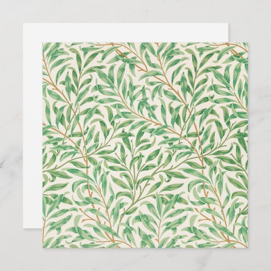 William Morris Willow Bough Print note card (Voorkant / Achterkant)