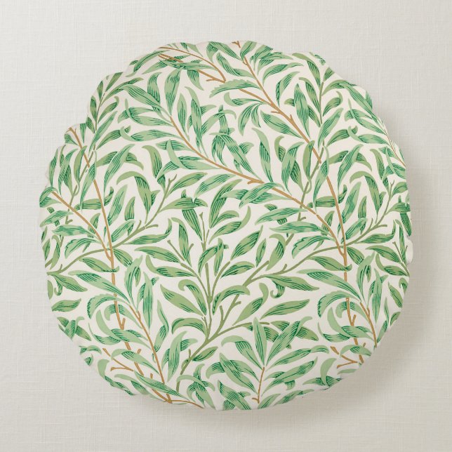 William Morris Willow bough Print Sierkussen Rond Kussen (Voorkant)
