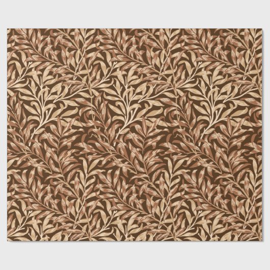 William Morris Willow Bough, Taupe en Brown Cadeaupapier (Vlak)