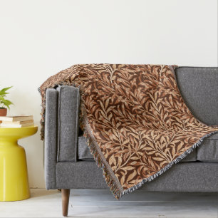 William Morris Willow Bough, Taupe en Brown Deken
