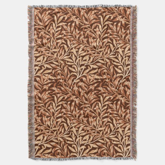 William Morris Willow Bough, Taupe en Brown Deken (Voorkant Verticaal)
