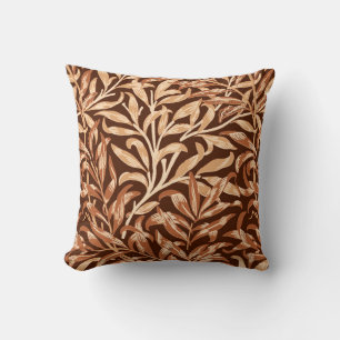 William Morris Willow Bough, Taupe en Brown Kussen