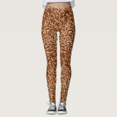 William Morris Willow Bough, Taupe en Brown Leggings (Voorkant)