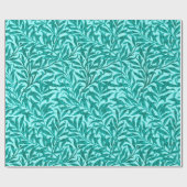 William Morris Willow Bough, Turquoise en Aqua Cadeaupapier (Vlak)