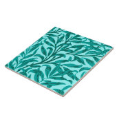 William Morris Willow Bough, Turquoise en Aqua Tegeltje (Zijkant)