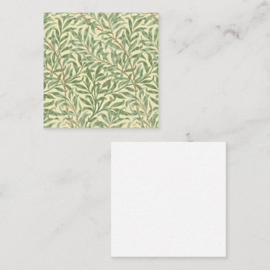 William Morris Willow Bough Vierkante Visitekaartje (Voorkant / Achterkant)