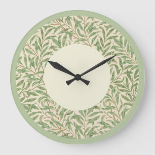 William Morris Willow Bough Vintage Patroon Muur Grote Klok