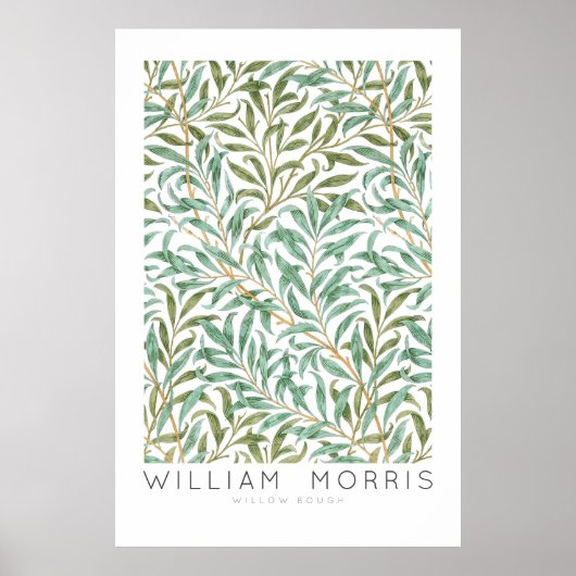 William Morris Willow Bough Wall Art Print (Voorkant)