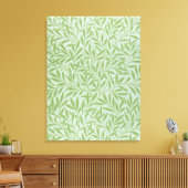 William Morris Willow Flower Classic Green Canvas Afdruk (Insitu (Woonkamer))