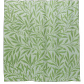William Morris Willow Flower Classic Green Douchegordijn (Voorkant)