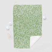 William Morris Willow Flower Classic Green Golfhanddoek (Insitu)