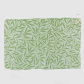 William Morris Willow Flower Classic Green Golfhanddoek (Horizontaal)