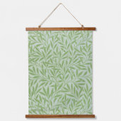 William Morris Willow Flower Classic Green Hangend Wandkleed (Voorkant)