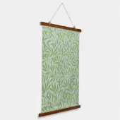 William Morris Willow Flower Classic Green Hangend Wandkleed (Gebogen)