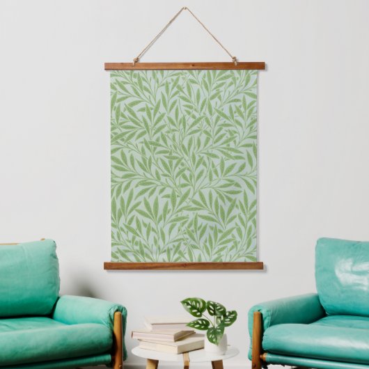 William Morris Willow Flower Classic Green Hangend Wandkleed (Woonkamer)