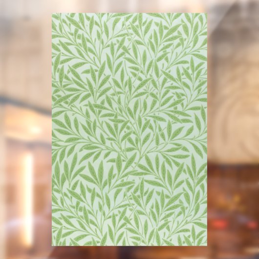 William Morris Willow Flower Classic Green Raamsticker (Vel 2)