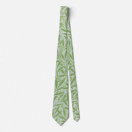 William Morris Willow Flower Classic Green Stropdas