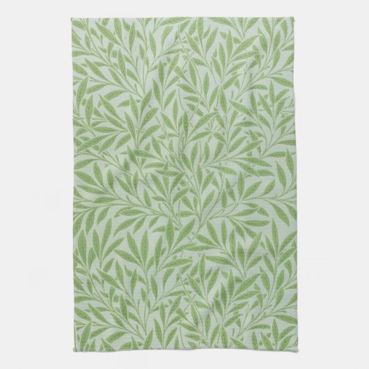 William Morris Willow Flower Classic Green Theedoek (Verticaal)
