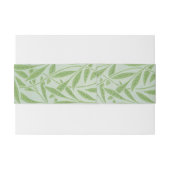 William Morris Willow Flower Classic Green Uitnodigingen Wikkel (Achterkant Voorbeeld)