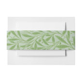 William Morris Willow Flower Classic Green Uitnodigingen Wikkel (Voorkant Voorbeeld)