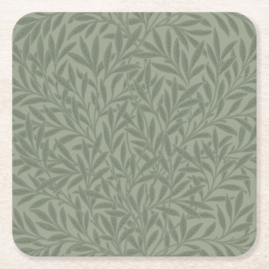 William Morris Willow Flower Classic Kartonnen Onderzetters (Voorkant)