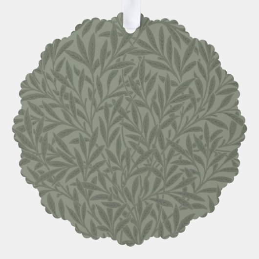 William Morris Willow Flower Classic Ornament Kaart (Achterkant)