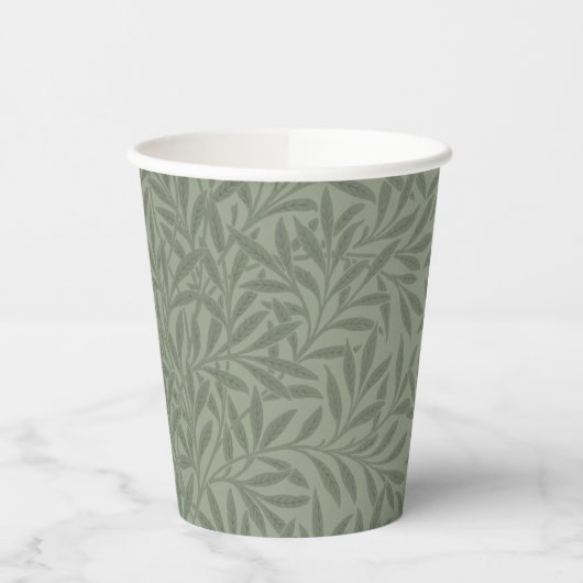 William Morris Willow Flower Classic Papieren Bekers (Links)