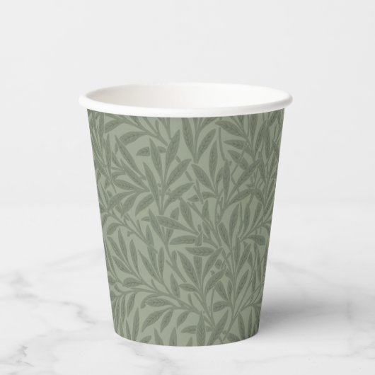 William Morris Willow Flower Classic Papieren Bekers (Voorkant)