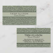 William Morris Willow Flower Classic Visitekaartje (Voorkant / Achterkant)