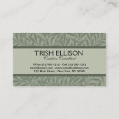 William Morris Willow Flower Classic Visitekaartje (Achterkant)