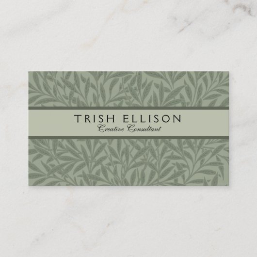 William Morris Willow Flower Classic Visitekaartje (Voorkant)