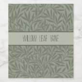 William Morris Willow Flower Classic Wijn Etiket (Enkel label)