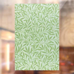 William Morris Willow Flower Klassiek Groen Raamsticker