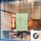 William Morris Willow Flower Klassiek Groen Raamsticker (Cafe Raam)
