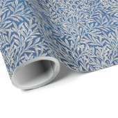 William Morris  Willow Leaves Dark Blue Cadeaupapier (Rol Hoek)
