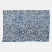 William Morris  Willow Leaves Dark Blue Theedoek (Horizontaal)