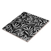 William Morris Willow Pattern, Black and White Tegeltje (Zijkant)