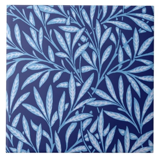 William Morris Willow Pattern, Cobalt Blue Tegeltje (Voorkant)