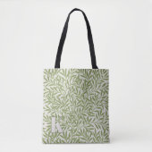 William Morris Willow Pattern Corner-Initiaal Tote Bag (Voorkant)