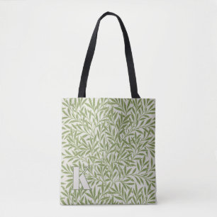 William Morris Willow Pattern Corner-Initiaal Tote Bag