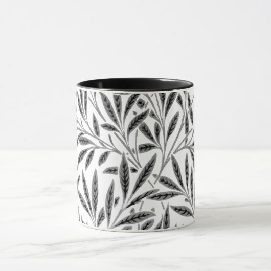 William Morris Willow Pattern, Grey, Black & White Mok (Midden)
