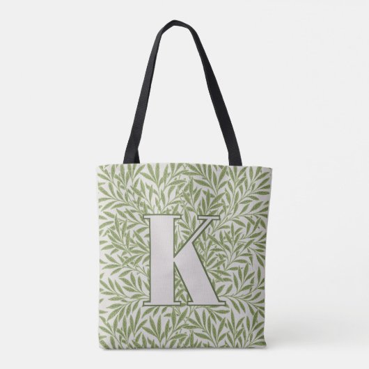 William Morris Willow Pattern Groot Initiaal Tote Bag (Achterkant)